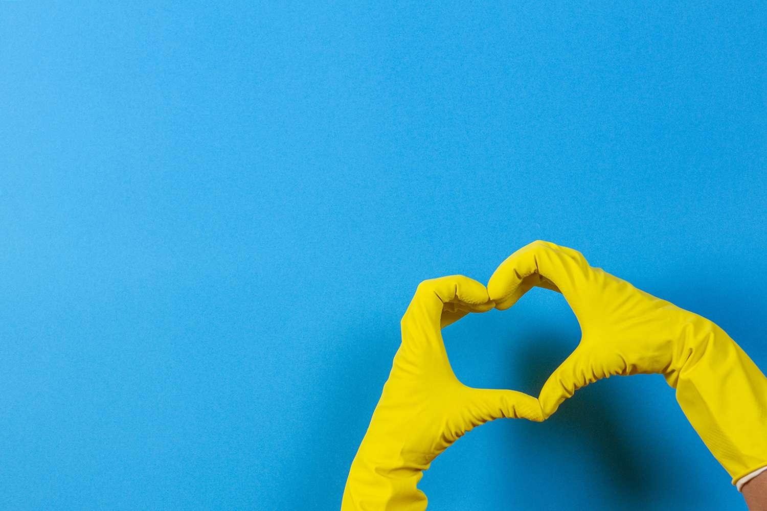 Cleaner showing care
