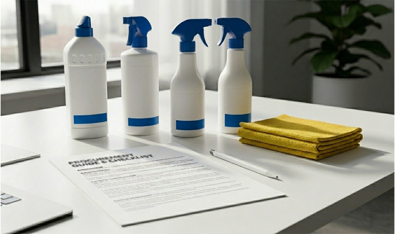 sustainable office cleaning in a modern UK workplace